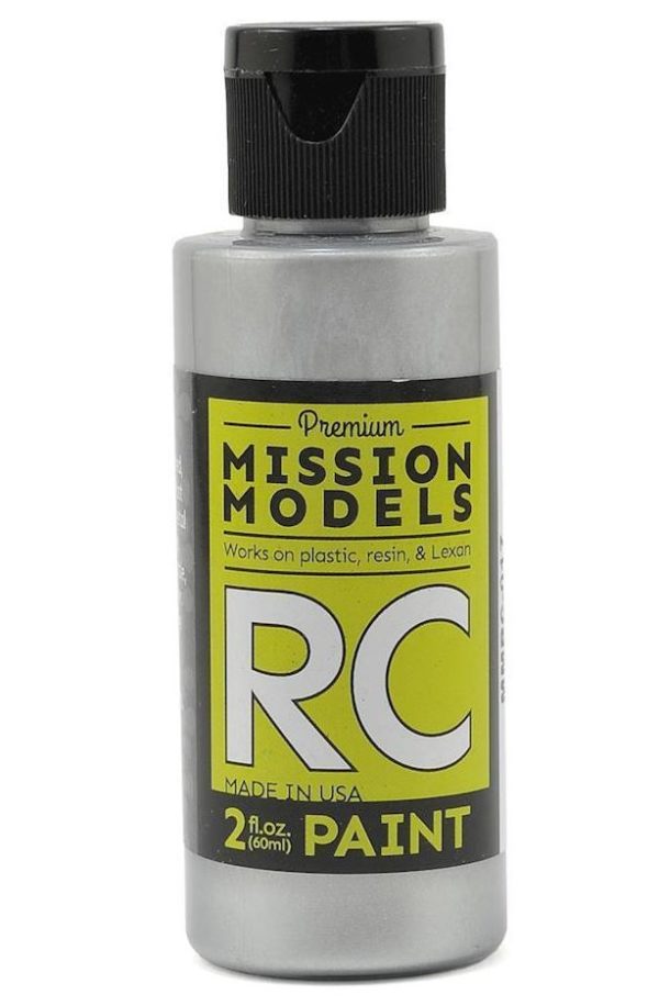 Mission Models MMRC017 Racing Silver Acrylic Lexan Body Paint (2oz)