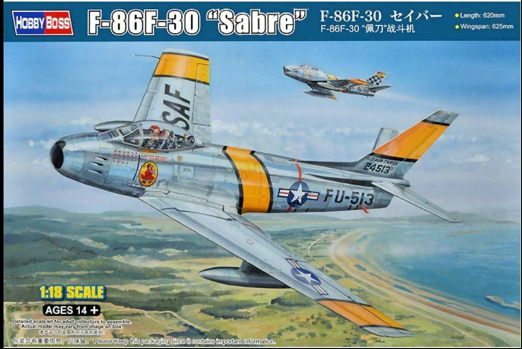Hobbyboss Hbb 1 18 F 86f 30 Sabre Usaf Jet Fighter Korea