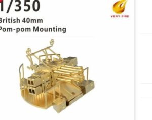VERY FIRE HMS01 1/350 ROYAL NAVY 40MM AA GUNS SET 4 GUNS