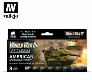AV Vallejo Model Color Set - WWIII American Armour & Infantry 70220