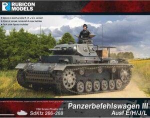Rubicon Models 280093 1/56 Panzerbefehlswagen III Ausf E/H/J/L Plastic Model Kit