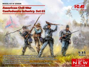 ICM 35024 1/35 American Civil War Confederate Infantry Set No.2 Kit ACW