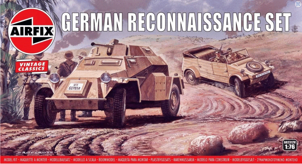 Boîte Soldats Airfix Afrika Korps - Échelle H0/00 - 48 Pièces (Complet, Occasion)