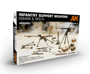 AK INTERACTIVE 35005 1/35 EX SOVIET Infantry Support Weapon Set 1 DShKM & SPG-9