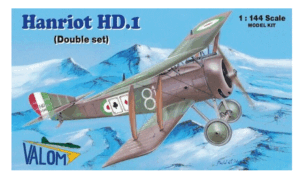 Valom Model kit 14411 1:144th scale Hanriot HD.1 (double set)