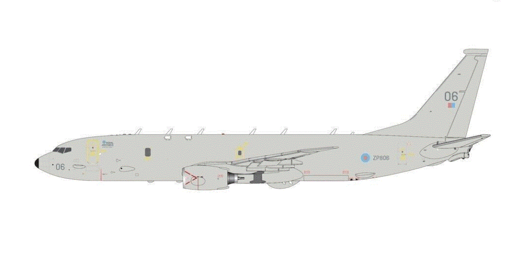 Gemini Jets 1:400 RAF Boeing P-8 Poseidon MRA1 ZP806 GMRAF136 IN STOCK