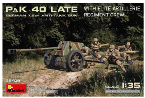 MINIART 35409 1/35 GERMAN 7.5CM ANTI-TANK GUN PAK 40 WITH CREW Overlord