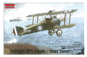 Roden 044 1:72 Scale SOPWITH 2F.1 Camel British Biplane WWI Plastic Model Kit