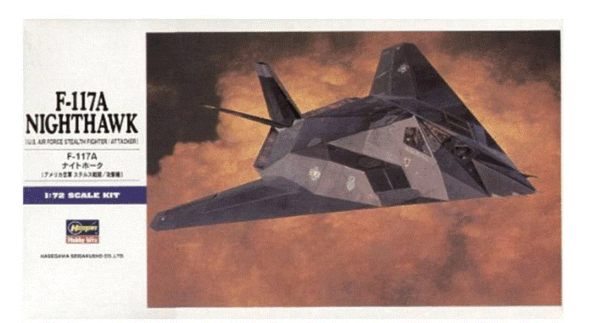 Hasegawa E01 1/72 USAF F-117A Nighthawk Plastic Model E1 HAE01