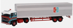 Oxford 76D28003 1/76 DAF 3300 Short Van Trailer Pollock