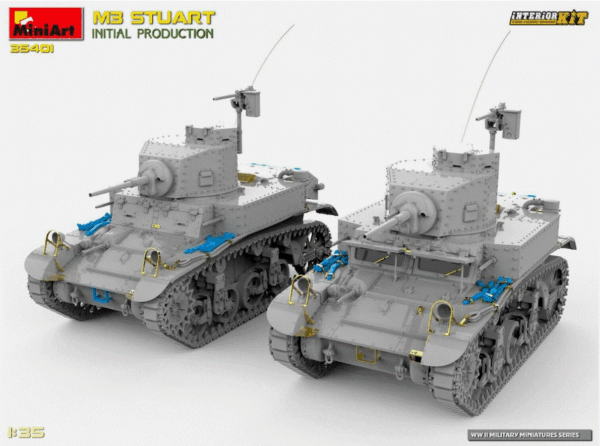 Miniart 35401 1/35 M3 Stuart Initial Production model kit NEW - Image 2