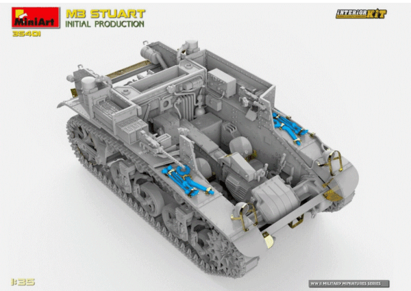 Miniart 35401 1/35 M3 Stuart Initial Production model kit NEW - Image 3