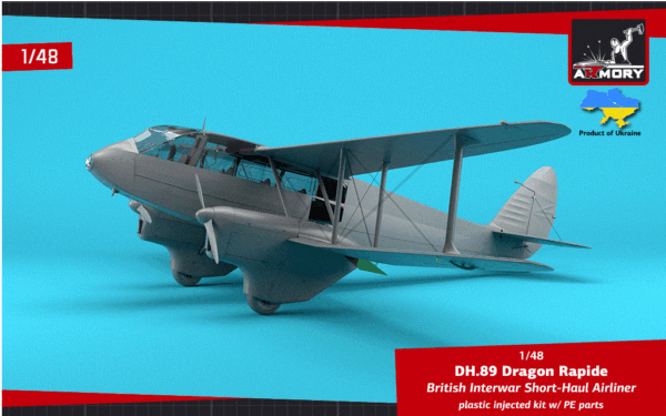 ARMORY MODELS 48005 1/48 DH.89 DRAGON RAPIDE Interwar Short Haul Airliner - Image 2