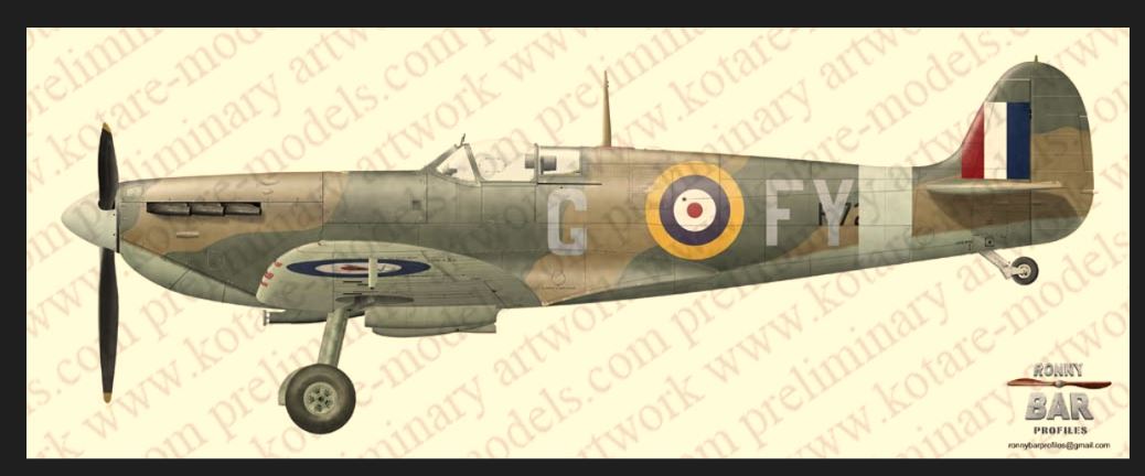KOTARE K32002 1/32 Supermarine Spitfire Mk Va Wing Commander Douglas Bader Tangmere Wing 1941 SPECIAL PRICE - Image 3