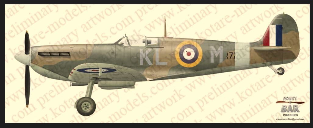 KOTARE K32002 1/32 Supermarine Spitfire Mk Va Wing Commander Douglas Bader Tangmere Wing 1941 SPECIAL PRICE - Image 4