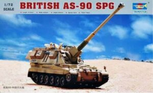 Trumpeter 07221 1/72 Scale AS90 Self-Propelled Howitzer Model Kit THFS