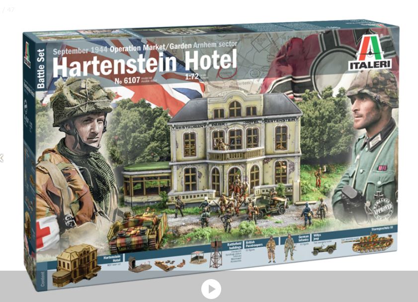 ITALERI 6107 1/72 Hartenstein Hotel 1944 Operation Market Garden - ASSUALT ON THE RHINE