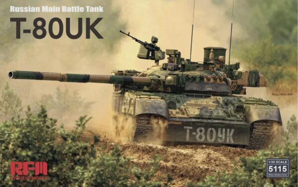 Rye Field Model 5115 - 1:35 T-80UK Russian Main Battle Tank - New