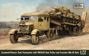 IBG 72106 1/72 - Scammell Tank Transporter with TRCU30 Trailer and Crusader Mk.I/II (2in1) BRITISH ARMY BATTLE SCHOOL