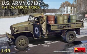 Miniart 35380 1:35 - U.S. ARMY G7107 4X4 1,5t CARGO TRUCK Overlord RED BALL