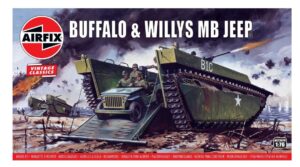 AIRFIX A02302V 1/76 LVT-4 Water Buffalo and Willys MB Jeep ASSAULT ON THE RHINE