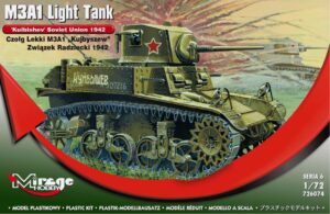 Mirage Hobby 726074 1:72 M3A1 Light Tank 'Kuibishev' Soviet. Union SOVIET STOEM