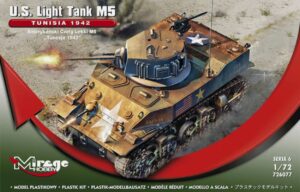 Mirage Hobby 726077 - 1:72 U.S. Light Tank M5 "Tunisia 1942" BRITISH ARMY BATTLE SCHOOL