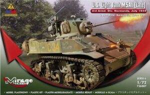 Mirage Hobby 726087 1:72 U.S. Light Tank M5A1 (Late) 3rd Armored Division Normandy 1944 Overlord