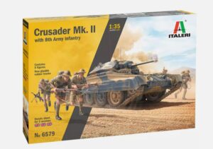 Italeri 6579 1/35 Crusader MKII with 8th Army Plastic Model Kit BRITISH ARMY BATTLE SCHOOL