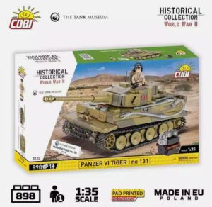 COBI 3123 1/35 Panzer VI Tiger No.131 Tank HC WWII Brick Model BRITISH ARMY BATTLE SCHOOL