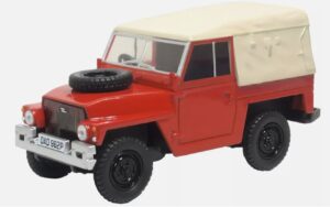 OXFORD  43LRL011 1/43 LAND ROVER 1/2 TON LIGHTWEIGHT RED CANVAS BACK