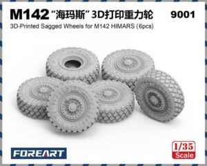 FOREART FOR9001 1/35 3D Printed Sagged Wheels for M142 HIMARS Detail Up