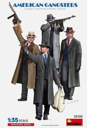 Miniart 38108 1/35 American Gangsters Figures PLASTIC MODEL KIT