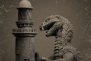 X-PLUS 411-200422 1/72 Rhedosaurus Ray Harryhausen Plastic Model Kit