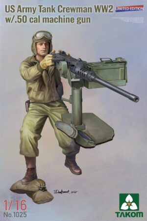 TAKOM 1025 1/16 US Army Tank Crewman WW2 with 50 Cal Machine Gun Model Kit SPRUES AND INSTRUCTIONS ONLY