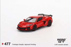 MINI GT MODEL 00477-L Chevrolet Corvette Z06 2023 Torch Red LHD