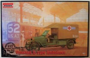 Roden 717 1:72 WW1 Vauxhall D-Type Red Cross Staff Ambulance