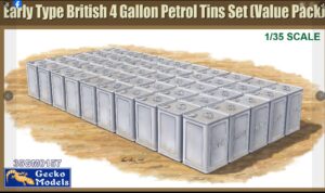 GECKO 35GM0157 1/35 Early Type British 4 Gallon Flimsies Petrol Tins Set (Value Pack)