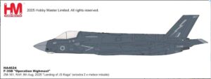 HOBBY MASTER HA4624 UK Lightning Force CSG25 F-35B Lightning II Op Highmast ZM-161, 8th Aug, 2025 “Landing of JS Kaga”