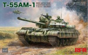 RYE FIELD 5147 1/35 T-55AM-1 Main Battle Tank w/Workable Tracks Model Kit