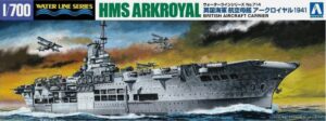 AOSHIMA 06974 1/700 HMS ARK ROYAL Aircraft Carrier PLASTIC MODEL KIT  SINK THE BISMARCK