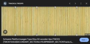T MODELS 72004 1/72 50T SSYS SCHWERER PLATFORMWAGEN WOOD TIP