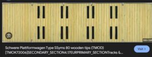 T MODELS 72006 1/72 Schwere Plattformwagen Type SSyms 80 wooden tips
