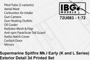 IBG Models 72U083 1:72 Supermarine Spitfire Mk I Early (K and L Series) Exterior