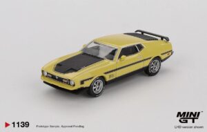 MINI GT 01139-BL - 1/64 FORD MUSTANG MACH1 GRABBER YELLOW (LHD) BLISTER