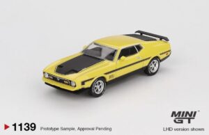 MINI GT 01139-L 1/64 FORD MUSTANG MACH1 GRABBER YELLOW (LHD)