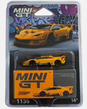 MINI GT 01135-BL 1/64 LB-SILHOUETTE WORKS MURCIELAGO GT EVO YELLOW (LHD) BLISTER