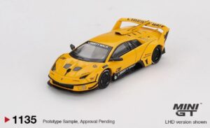 MINI GT 01135-L 1/64 LB-SILHOUETTE WORKS MURCIELAGO GT EVO YELLOW (LHD)