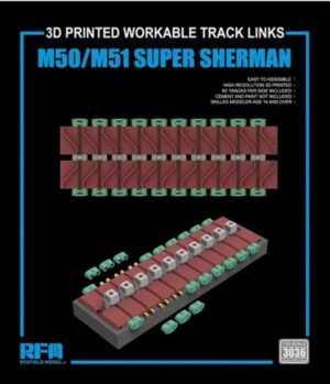 Rye field Model 3036 - 1:35 3D Printed Workable Tracks For M50 M51