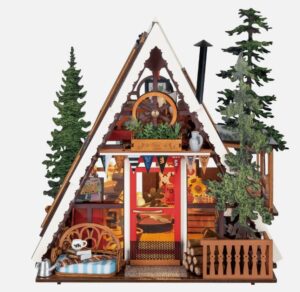 Robotime DG181 3D Kit Rolife 3D Miniature A-Frame Cabin DIY Dollhouse